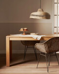 Mesa extensible Isbel 120 (200) x 75 cm madera maciza de roble