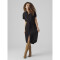 VMBUMPY SS CALF SHIRT DRESS WVN GA BLACK
