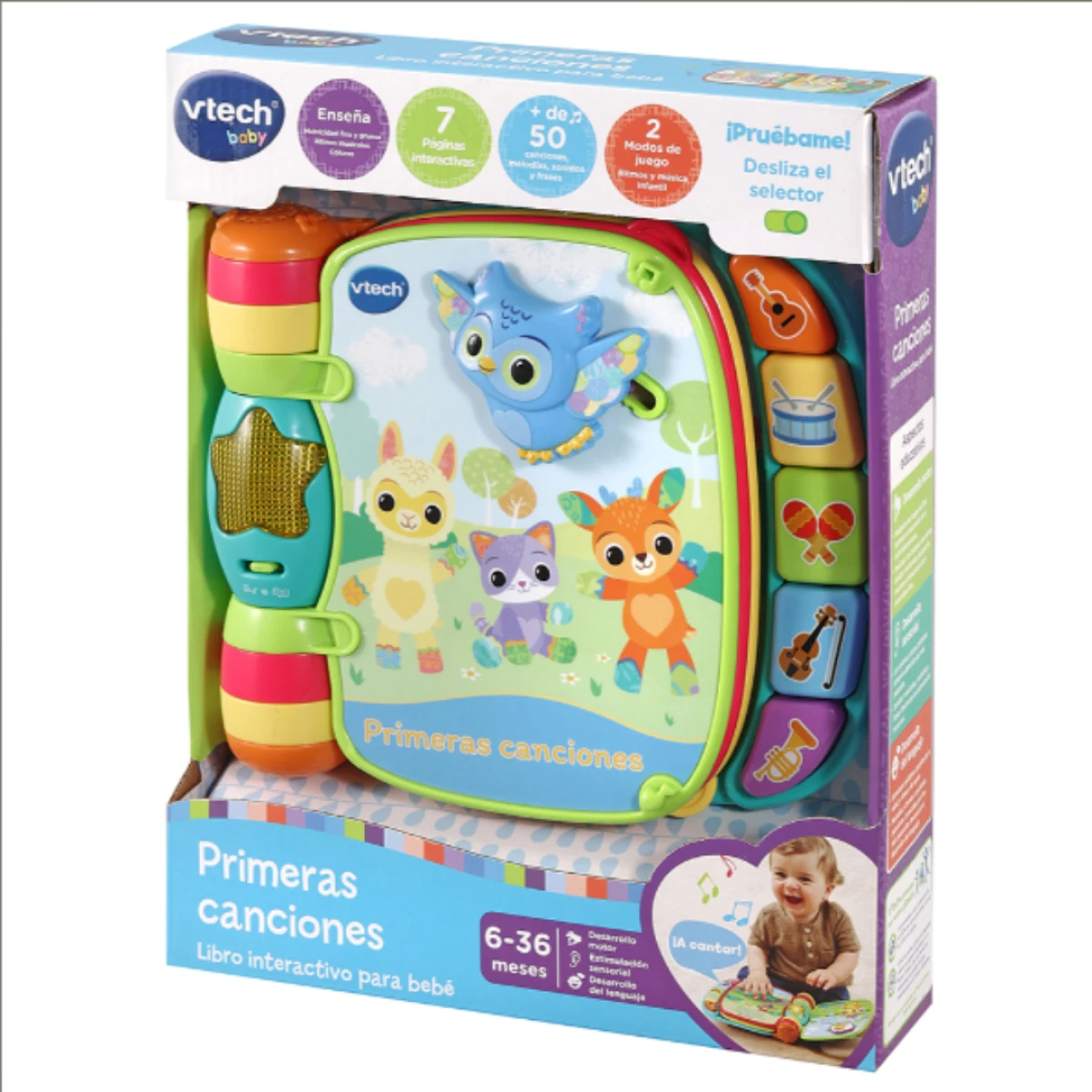 Libro Interactivo Vtech Primeras Canciones - VERDE 