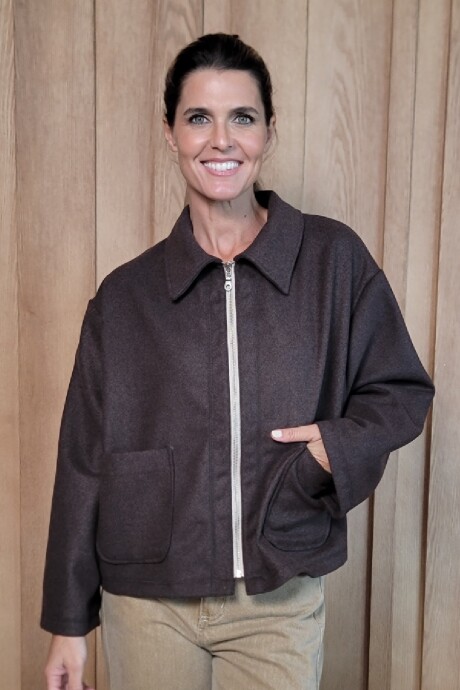 Chaqueta Manhattan Paño Chocolate