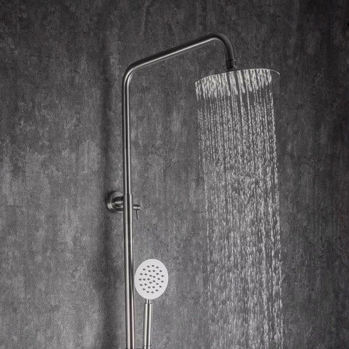 Griferia Barra De Ducha Exterior Brushed Nickel 000