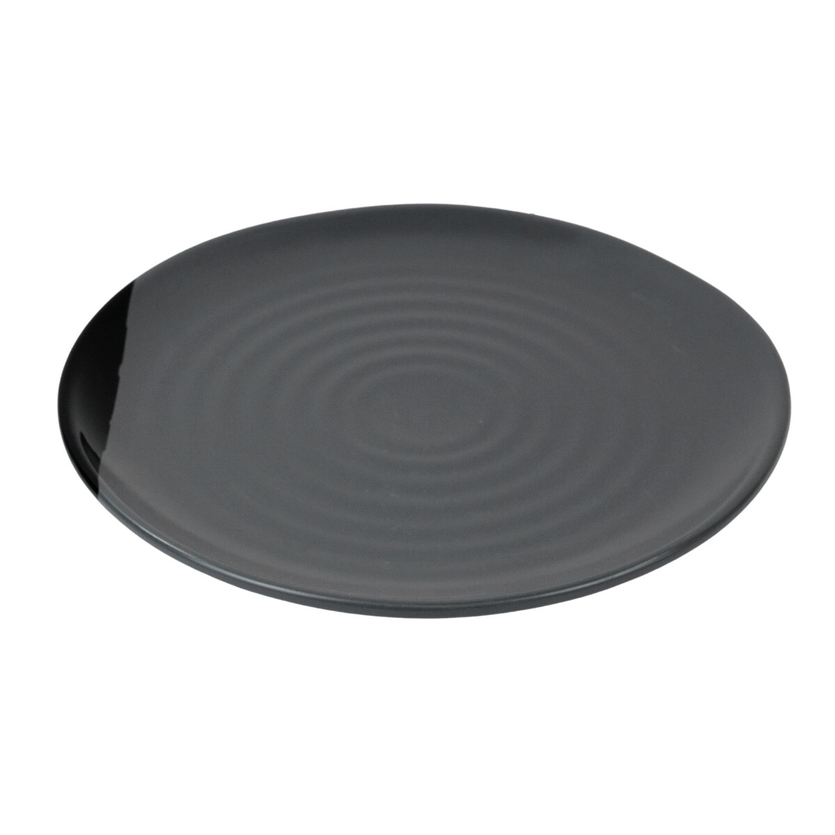 Plato llano de ceramica labrado 