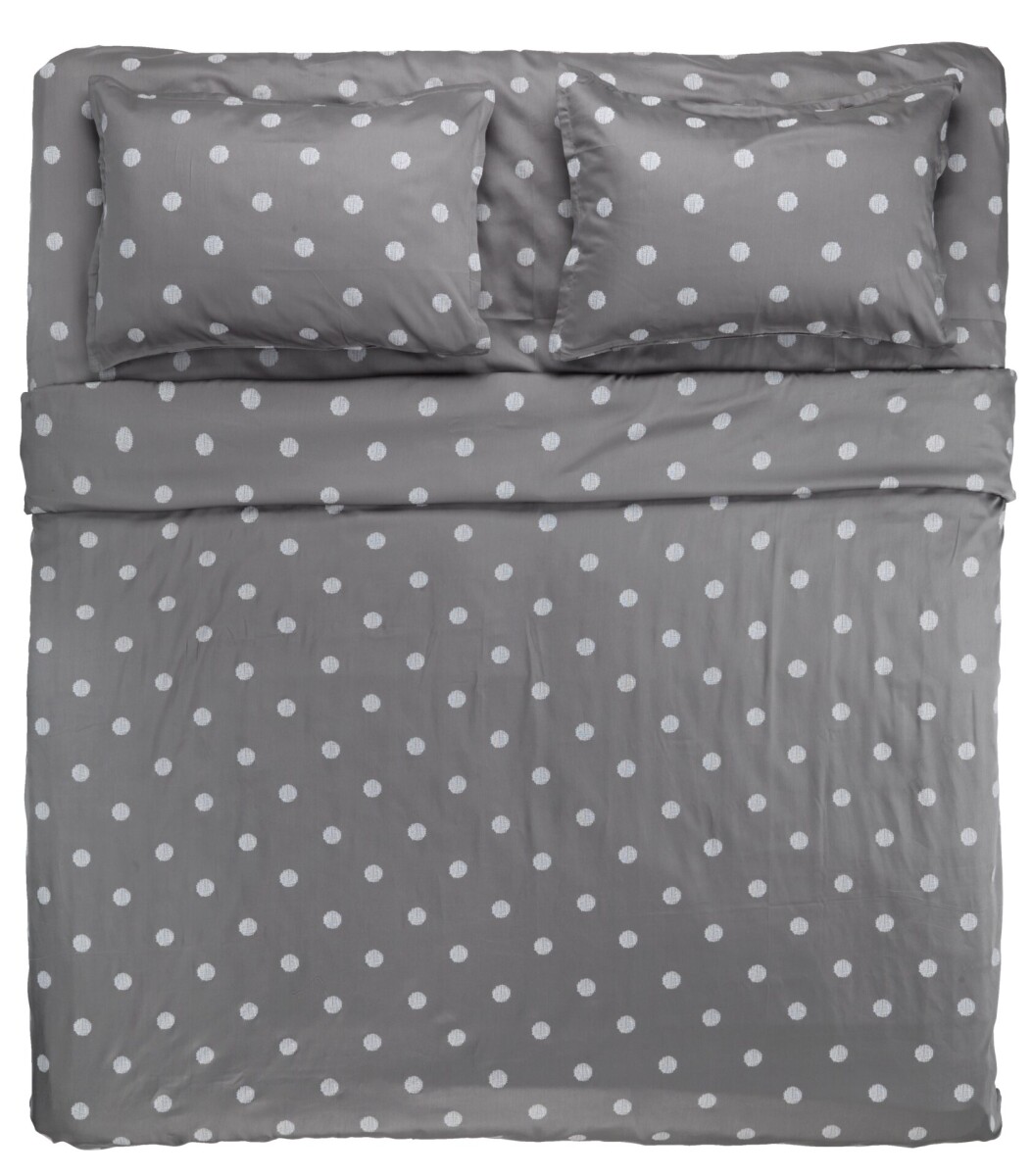 Juego de sábanas satén ANE 220x260 gris 
