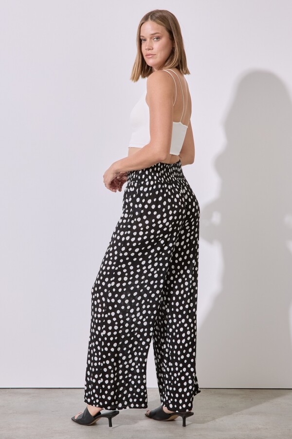 Pantalon Pull On Print NEGRO/CRUDO