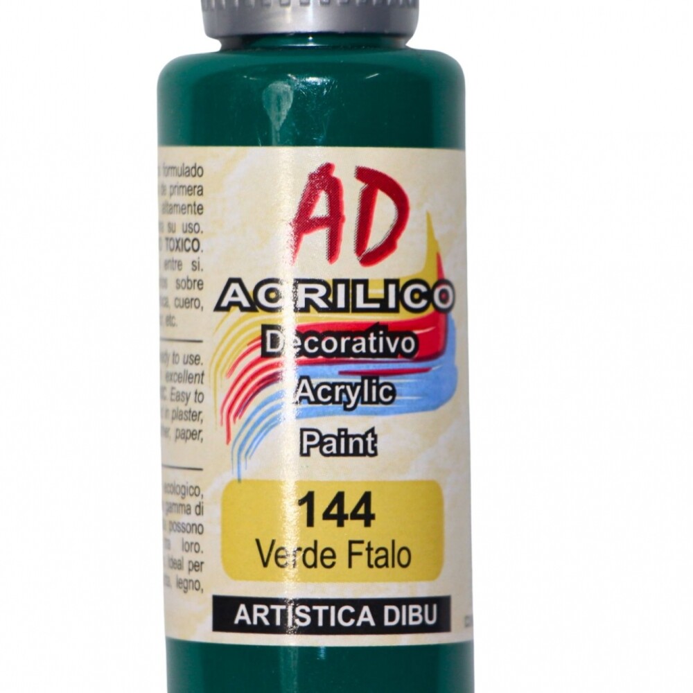 PINTURA ACRILICA ARTISTICA DIBU 60 ML. DIFERENTES COLORES COLOR VERDE FTALO 144