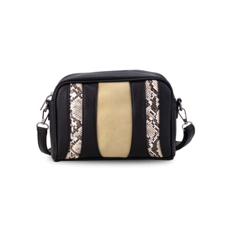 Bandolera Sintra Negro, Reptil, Arena