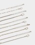 Pulseras Flexibles Sets Multi Cadenas Pulseras Flexibles Sets De Metal - Plateado