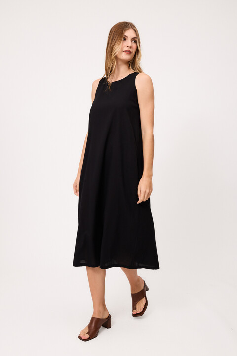VESTIDO LARGO CRETTA POLANCO Negro