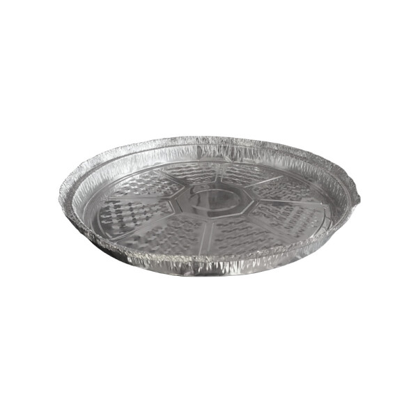 BANDEJA ALUMINIO PARA PIZZA 25X2CM 1100ML CX100 PLATA