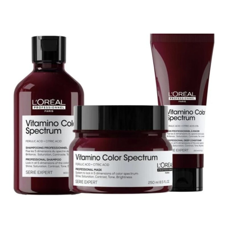 Pack L´Oréal Prof Vitamino color Spectrum Sh + Ac + Másc Pack L´Oréal Prof Vitamino color Spectrum Sh + Ac + Másc