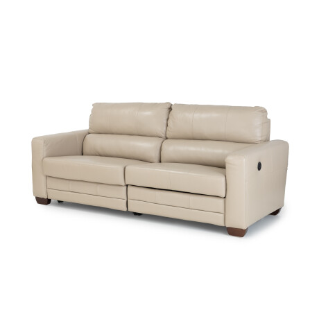 Sofá Malta (Reclinable eléctrico) - Cuero Básico - 2 cuerpos 519 Beige - (Preventa)