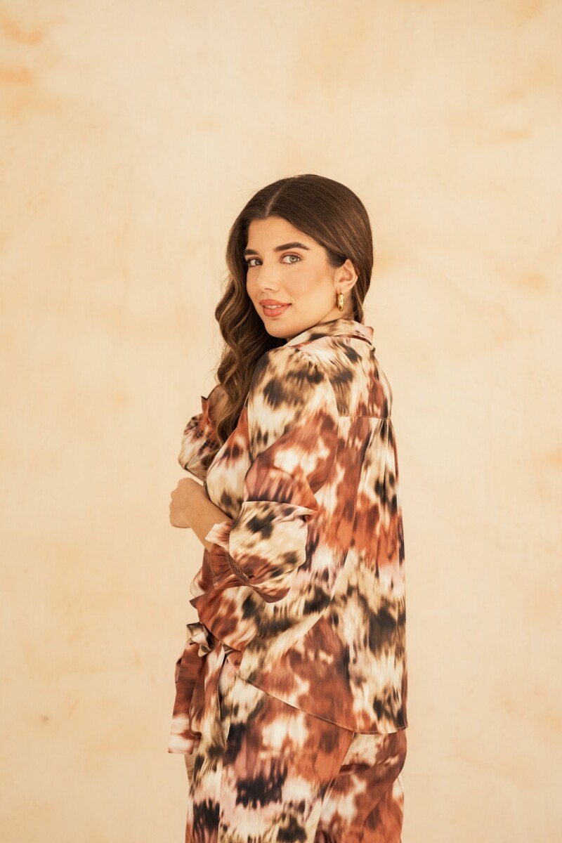 CAMISA EMILY BROWNISH-GREEN BATIK CAMISA EMILY BROWNISH-GREEN BATIK