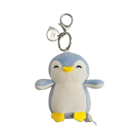Llavero pingüino metal celeste