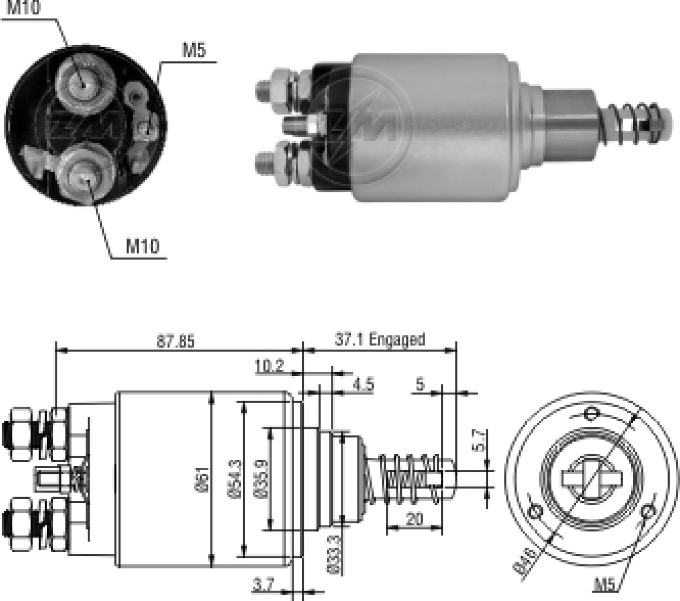 AUTOMATICO DE ARRANQUE - 12V BOSCH JOHN DEERE TODOS ZM 