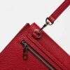 Morral Liana En Cuero Graneado Rojo