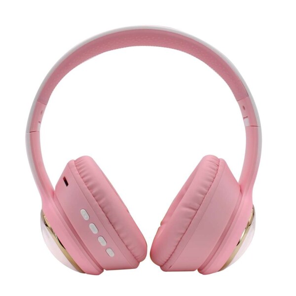 Auriculares Bluetooth Inalambricos Infantiles Rgb Conejo Mic Variante Color Rosa