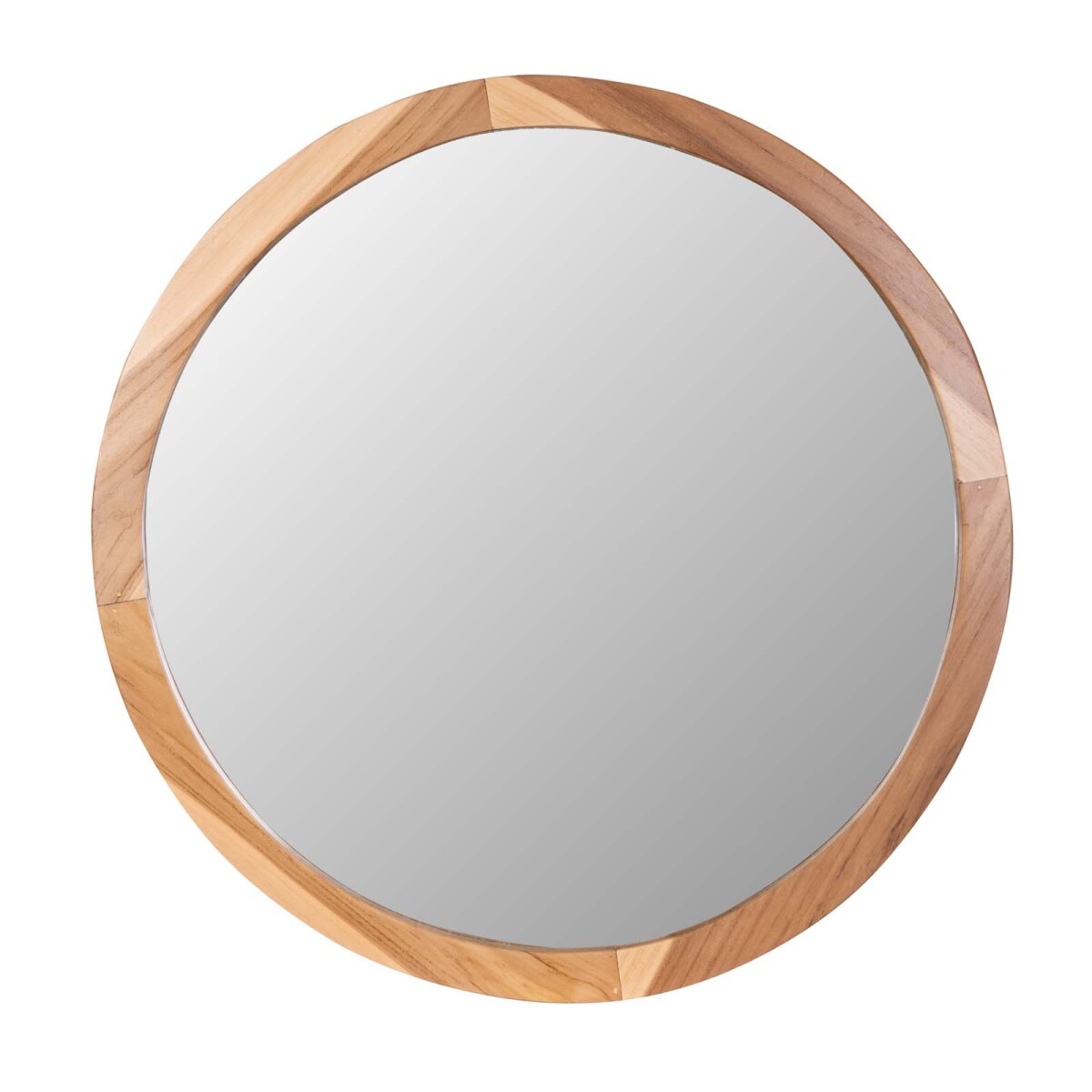 ESPEJO REDONDO 100CM - MADERA-DE-TECA NATURAL-BEIGE NATURAL 