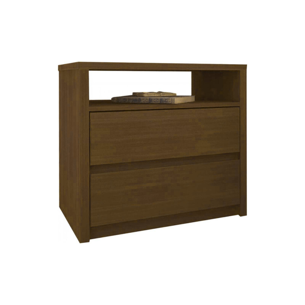 MESA DE LUZ 2 CAJONES MDF NATURAL-BEIGE SOUTH