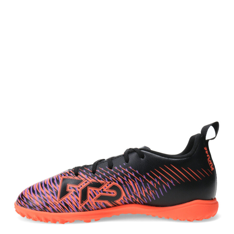 Championes de Fútbol 5 Infantiles Puma Future 8 Play TT Negro - Anaranjado - Violeta