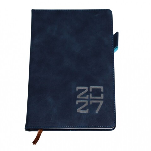 AGENDA SABONIS 2027 DIA POR PAGINA ROP-26199 TAPA AZUL OSCURO
