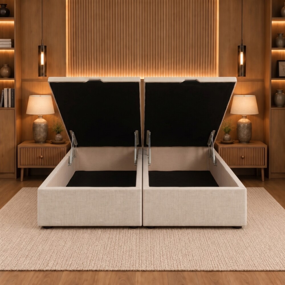 Base Baúl Queen Amplio espacio interior Lino 158 - Slyne Basic Base Baúl Queen Amplio espacio interior Lino 158 - Slyne Basic