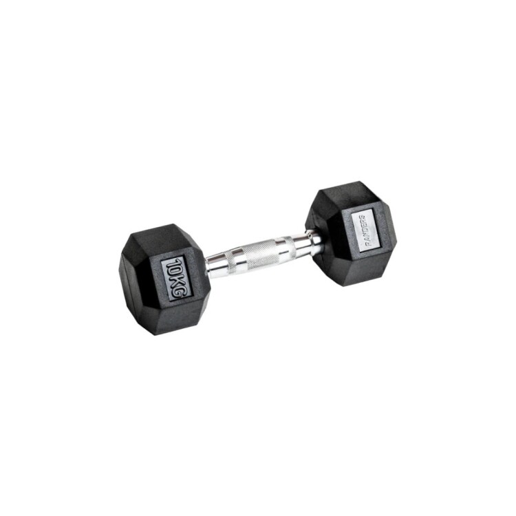 MANCUERNA HEXAGONAL ENGOMADA 10KG NEGRO