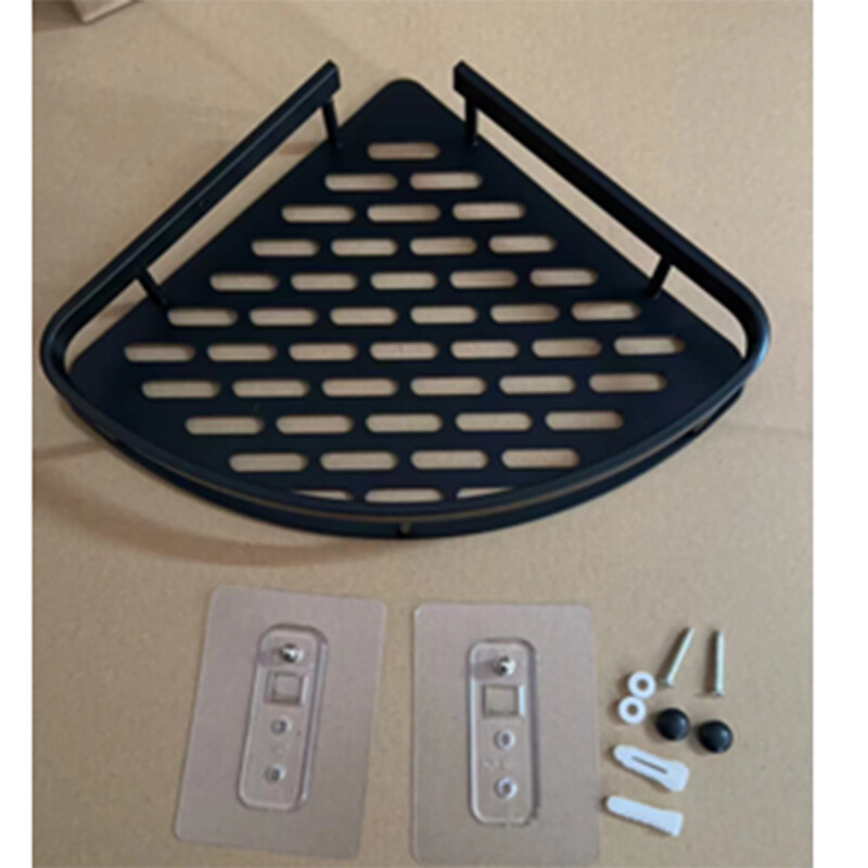 Set x2 Estante esquinero de metal NEGRO