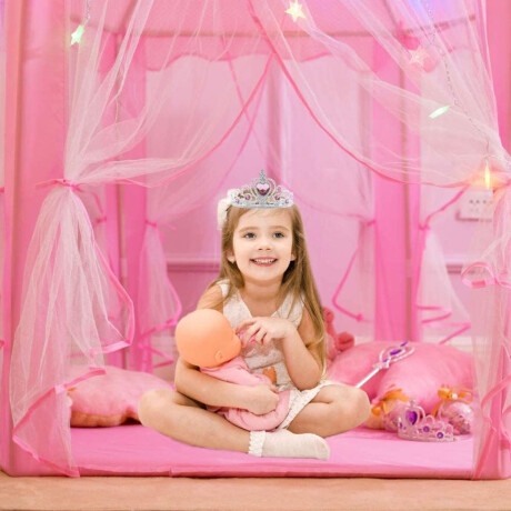 Carpa Casita Casa Infantil Castillo Princesas 140cm Rosa