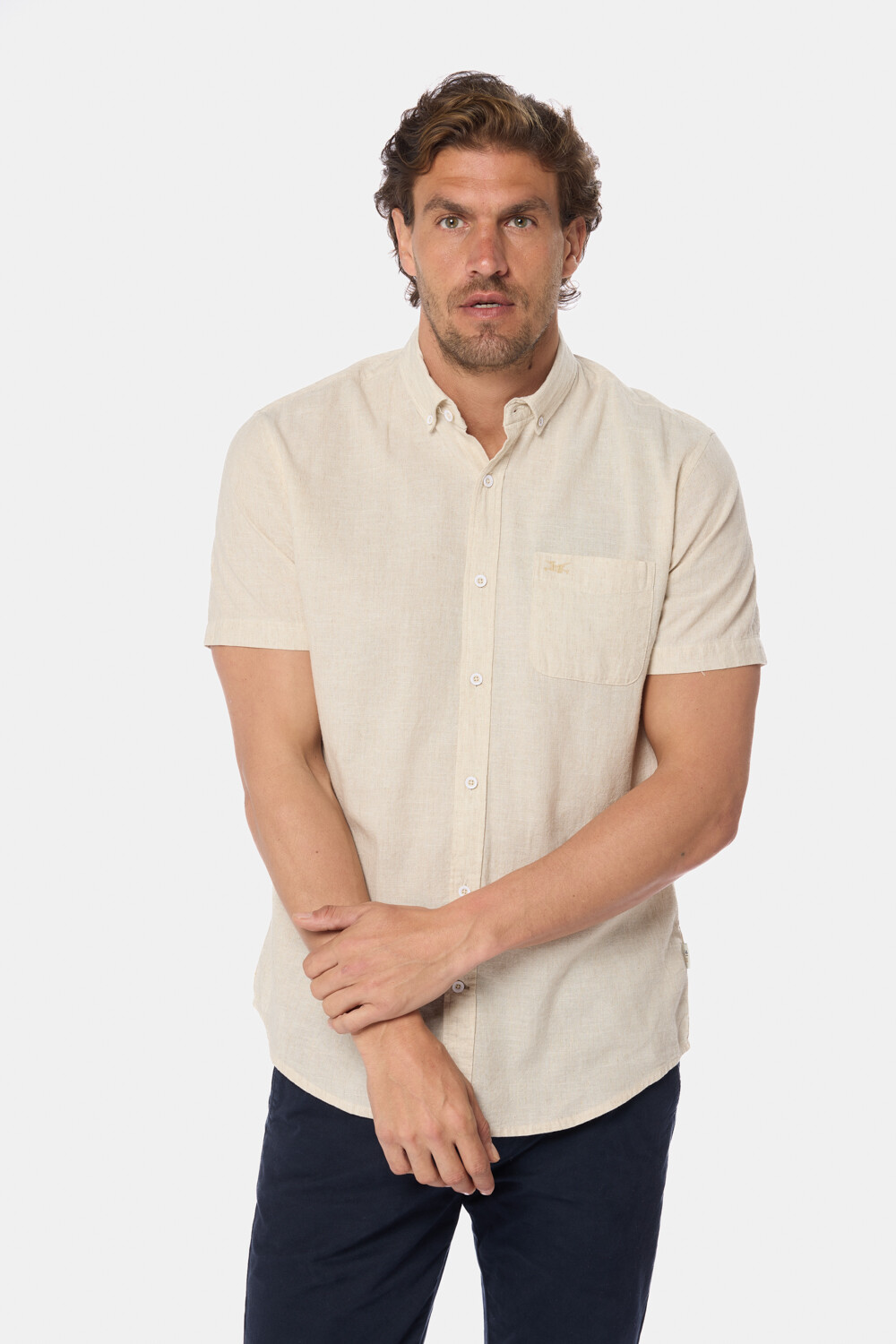 CAMISA DE LINO Beige