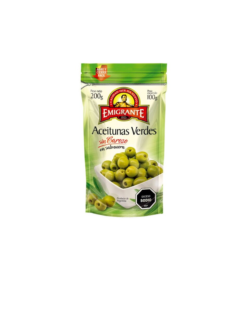 ACEITUNAS VERDES CON CAROZO 200G 