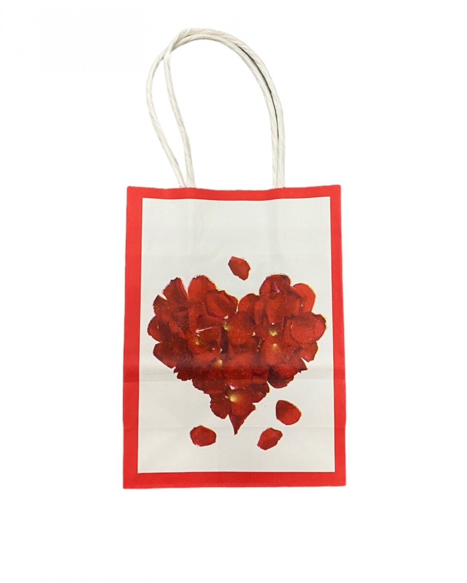 Bolsa con Asa N°2 21x15x8 - Corazón Rojo 