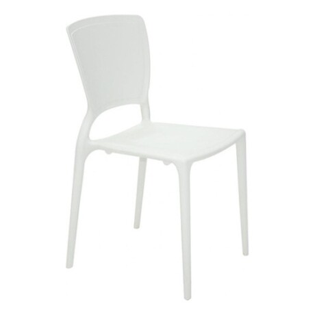 Silla Sofia Tramontina blanca apilable con respaldo cerrado Silla Sofia Tramontina blanca apilable con respaldo cerrado