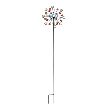 Tutor para plantas con molinete de metal y vidrio. Tutor para plantas con molinete de metal y vidrio.