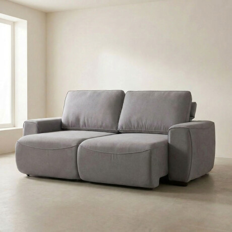 Sofá Adan (Retráctil) - Tela Microfibra - 2 módulos 12091 (Gris)