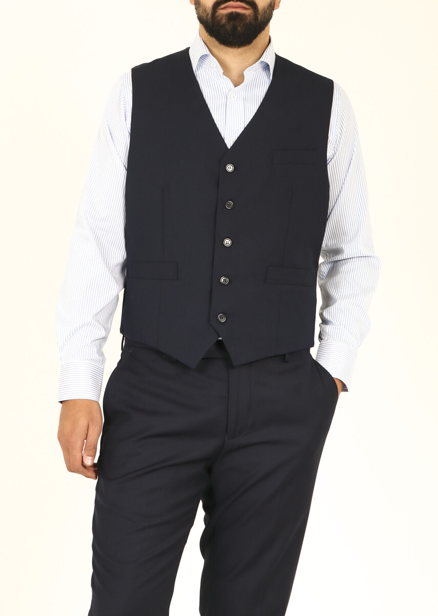 CHALECO VESTIR HARRINGTON LABEL - Azul 