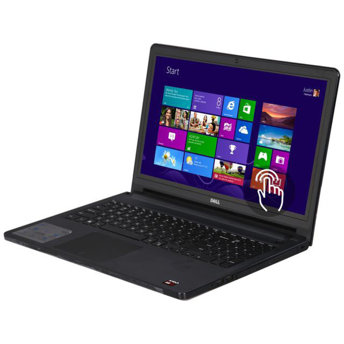 Notebook Dell Quadcore A8 2.5GHZ, 6GB, 1TB, 15.6" Touch, Dvdrw 