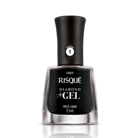 Esmalte Diamond Gel Preto Caviar Risque Esmalte Diamond Gel Preto Caviar Risque