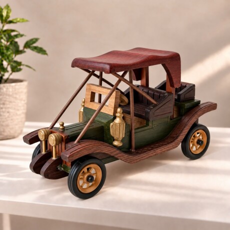 Auto Antiguo Decorativo de Madera con Capota Auto Antiguo Decorativo de Madera con Capota