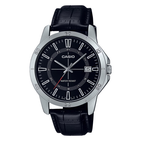 Reloj CASIO MTPV004L-1CUDF en Cuero Negro Esfera 42mm 0