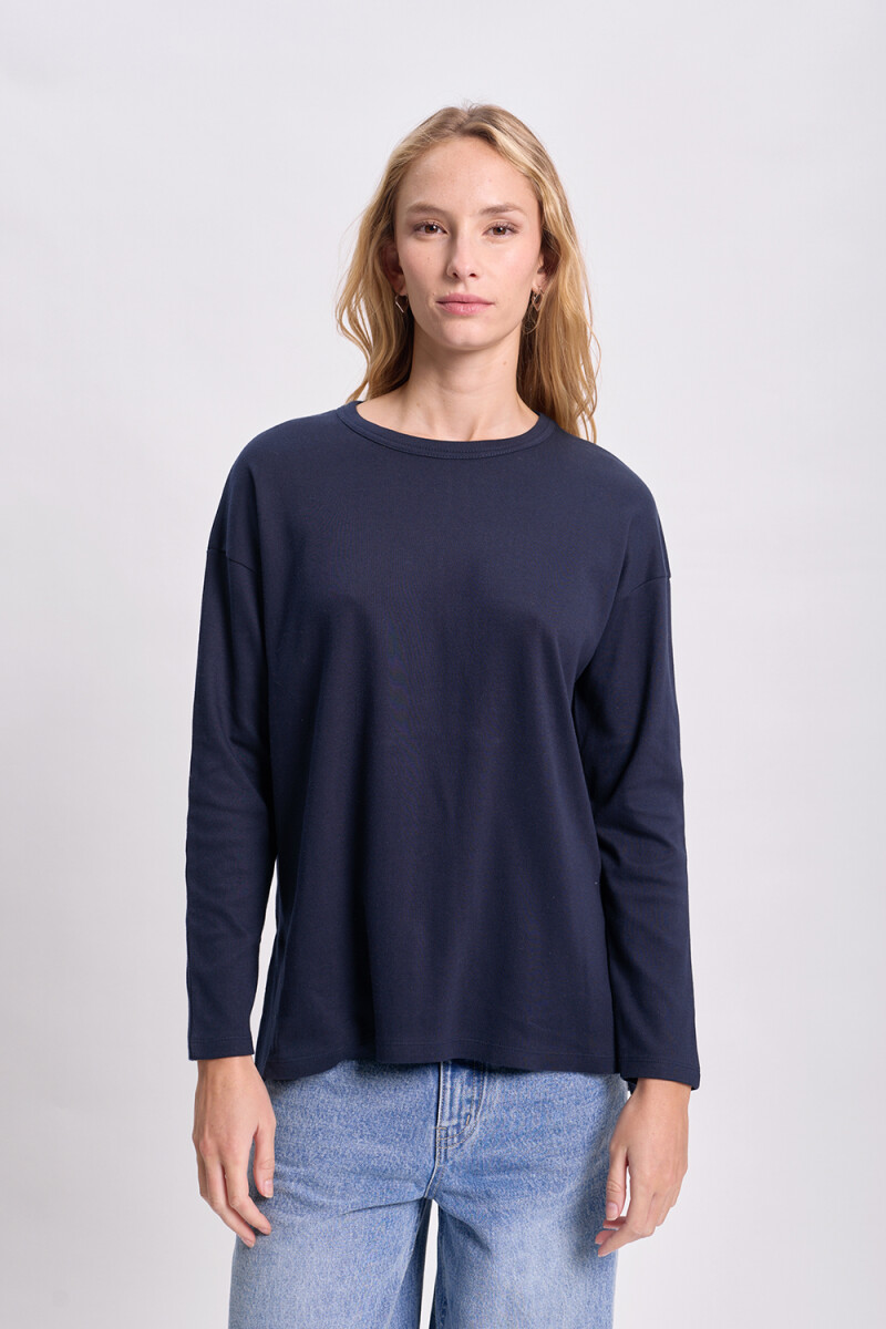 Remera manga larga Azul Marino