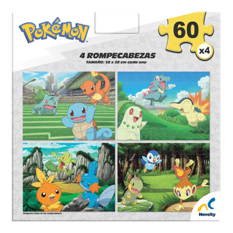 Puzzle Pokemon 4 En 1 Jca-4161 De 60 Piezas Universo Binario 001