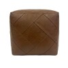 PUFF SIMIL CUERO CAMEL 45X45X33CM Unica