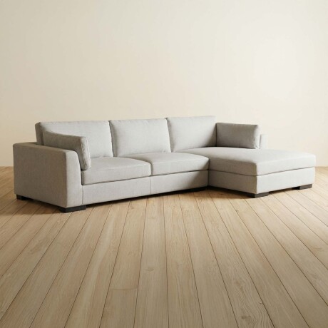 SOFÁ C/CHAISE MÁS DE 4 CUERPOS TELA NATURAL-BEIGE MONACO NATURAL