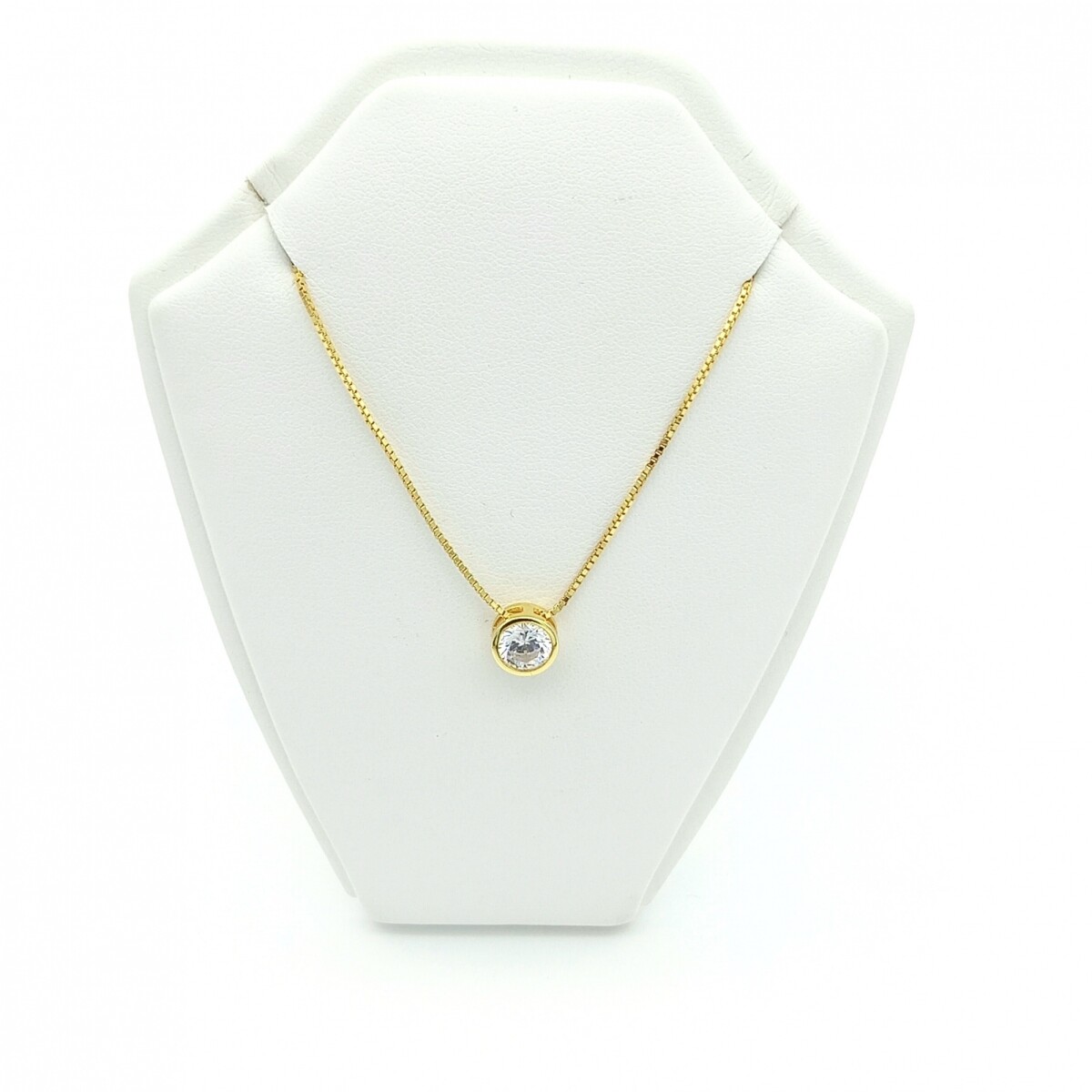 Colgante de plata 925 con baño de oro amarillo, PUNTO DE LUZ3100 