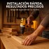 Taladro Percutor Atornillador Inalámbrico + 2 Baterías + Acc Color Amarillo Negro