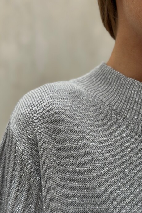 SWEATER RANIA CON LUREX Gris Claro