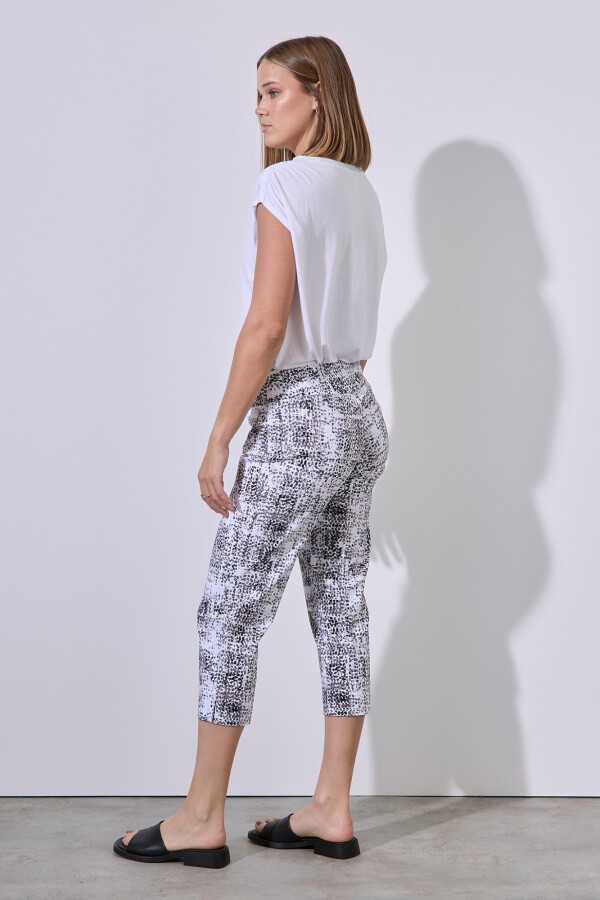 Capri Pull On Print NEGRO/BLANCO