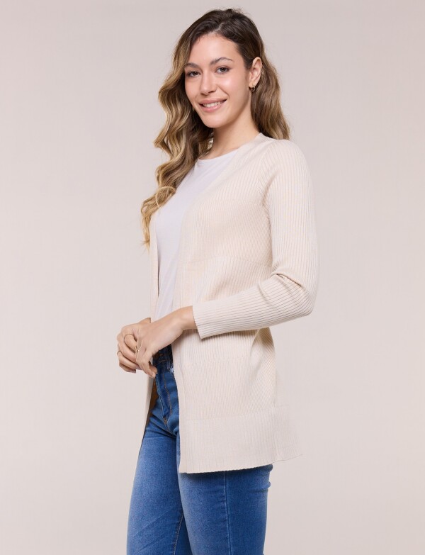 Cardigan Abierto BEIGE