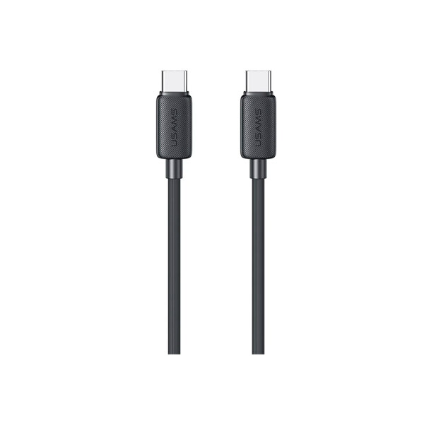 Cable Usams Tipo-C a Tipo-C 60W 3 metros color negro Cable Usams Tipo-c A Tipo-c 60w 3 Metros Color Negro