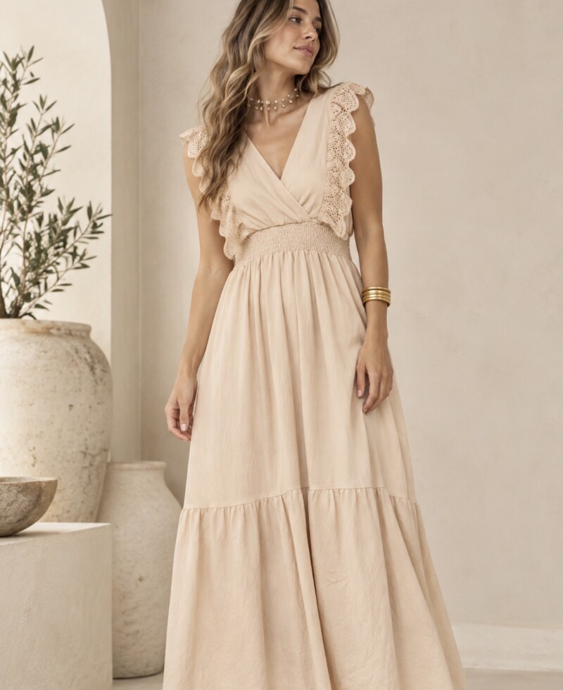 Vestido Amanda beige